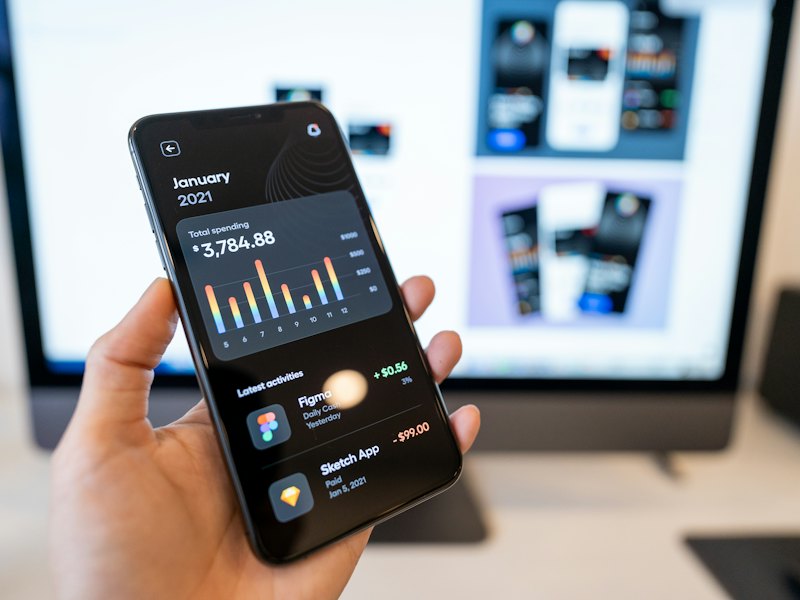 A mobile app running on a phone held in one hand